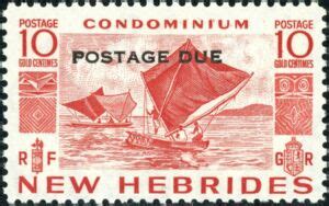 Stamp Stamps Of With Overprint Postage Due New Hebrides New