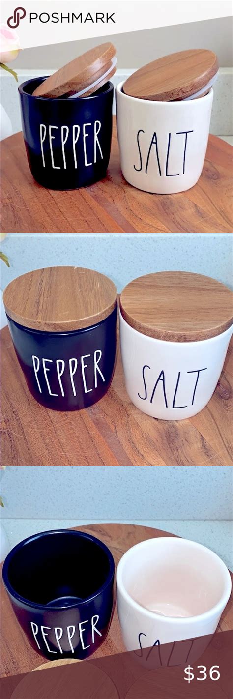 Rae Dunn Salt Pepper Cellars Set Mini Canisters Stuffed Peppers Salt