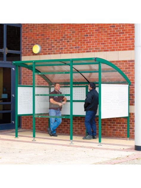 Qmp Premier Smoking Shelter With Perforated Steel Sides Up To 9 People