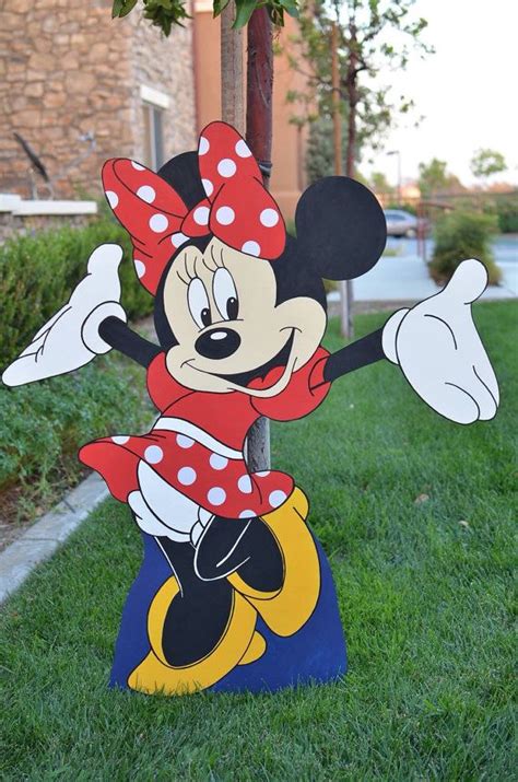 Minnie Mouse Cutout Standee Wall Art Party Supply Wood Cutout