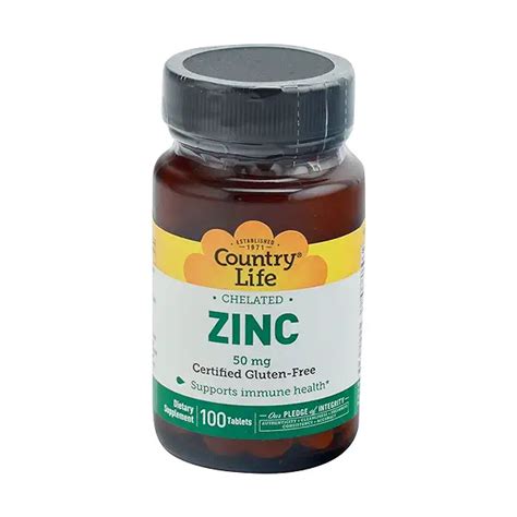 Chelated Zinc 50 MG 100 Tablets At Whole Foods Market