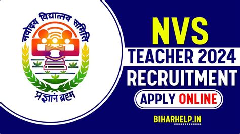 NVS Teacher Recruitment 2024 Apply Online For 500 TGT PGT Vacancies