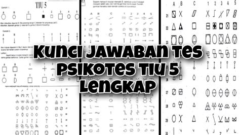 Soal Dan Jawaban Tes Psikotes Tiu 5 Tes Intelegensi Umum Lengkap