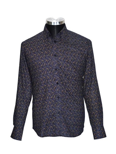 Mens Paisley Shirt Retro Style Paisley Mod Shirt