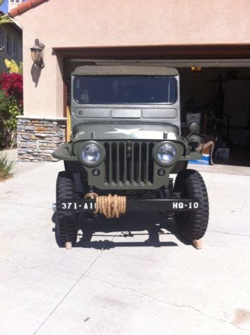 1946 Willys CJ2A 4x4 Professionally Restored U S Army Style Vehicle