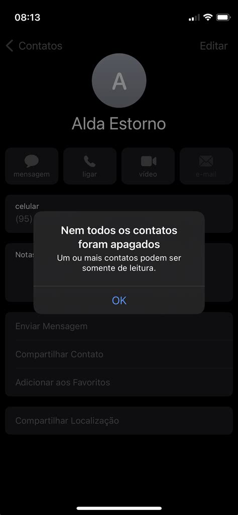 N O Consigo Apagar Contato No Iphone Comunidade Da Apple