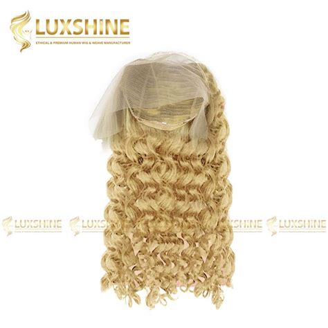 Loose Curly Light Blonde Lace Closure Wig Luxshine Hair