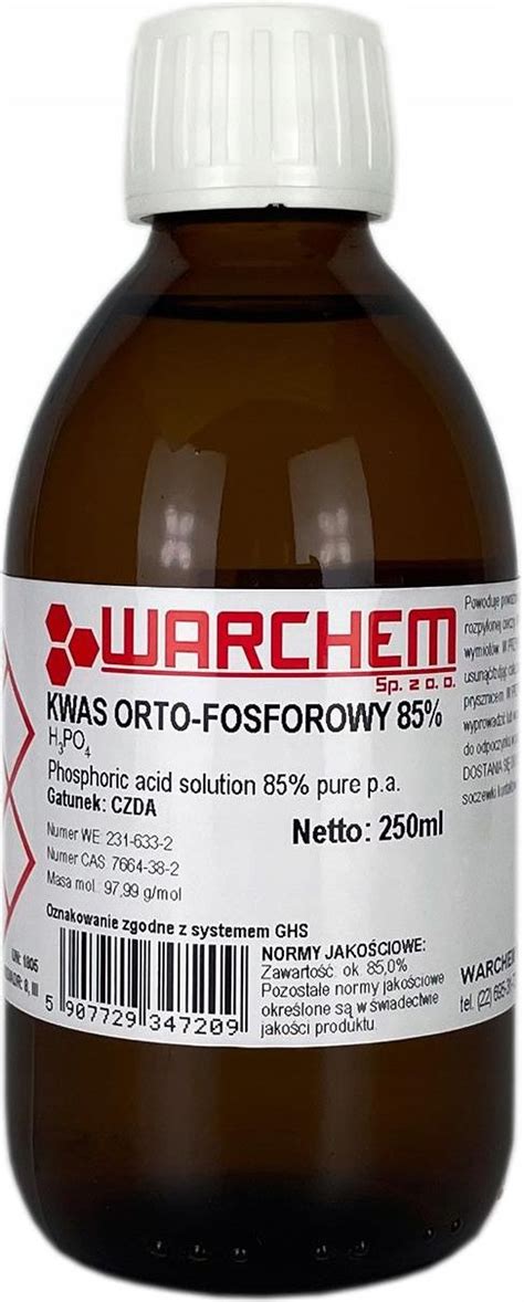 Drobne Akcesoria Medyczne Warchem Kwas Orto Fosforowy 85 Czda 250Ml