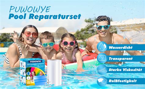 PUWOWYE Kit Reparation Piscine Reparation Liner Piscine 10 Cm X 200 Cm