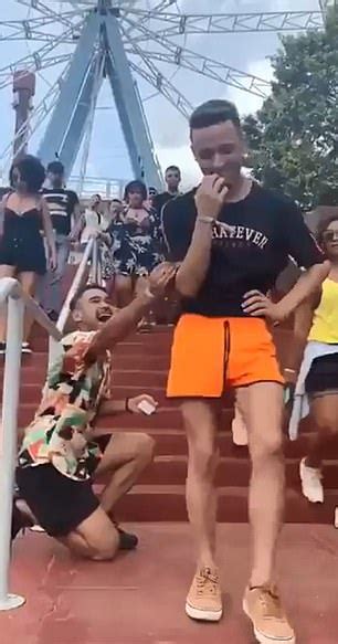 They Said Yes Gay Couple Surprise Each Other By Proposing At The Exact Same Time Daily Mail