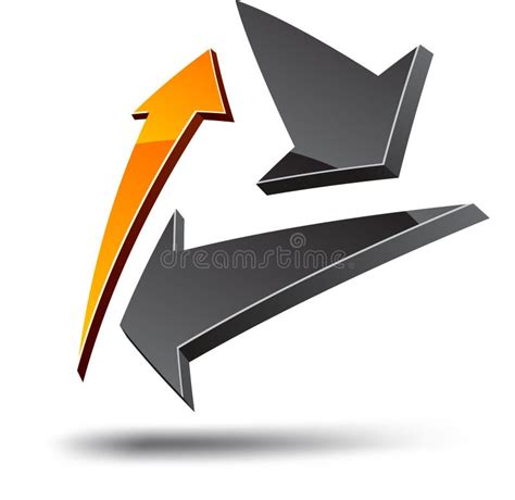 3d Arrow Stock Vector Illustration Of Motion Dimension 16133720