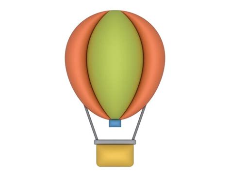 Premium Vector D Hot Air Balloon