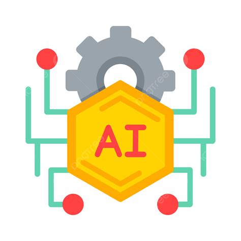 Icono Plano De Inteligencia Artificial Vector Png Dibujos Ai