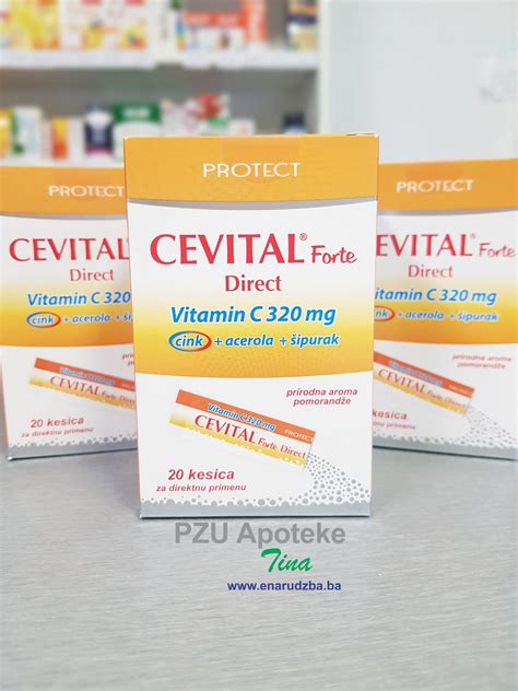 Cevital Forte Direct vitamin C+ZN+Acerola+Šipak 20 kesica,Esensa ...