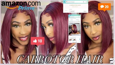 Amazon Hair Burgundy T Part Lace Front Wig Install Ft Carrotor Hair