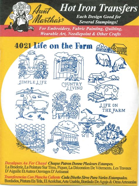 Amazon Chicken Romance Aunt Martha S Hot Iron Embroidery Transfer