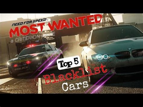 TOP 5 FASTEST CARS IN NFS MOST WANTED 2012 BLACKLIST CARS NOTHING