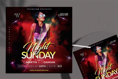 Sunday Night Free Psd Flyer Template Studioflyers