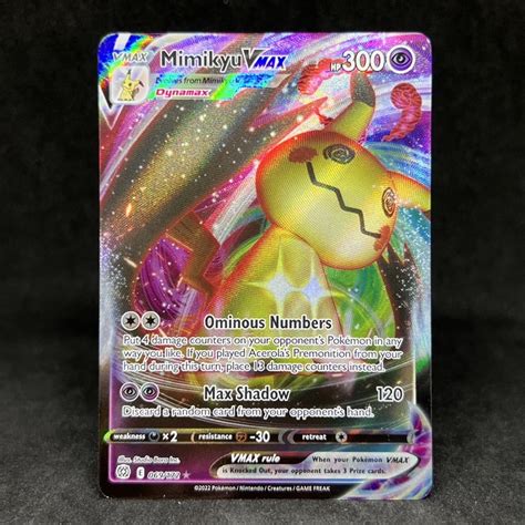 Pokemon TCG Mimikyu VMAX Ultra Rare 069 172 2022 Sword Shield