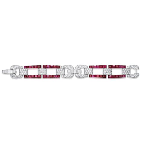 Art Deco Ruby and Diamond Bracelet