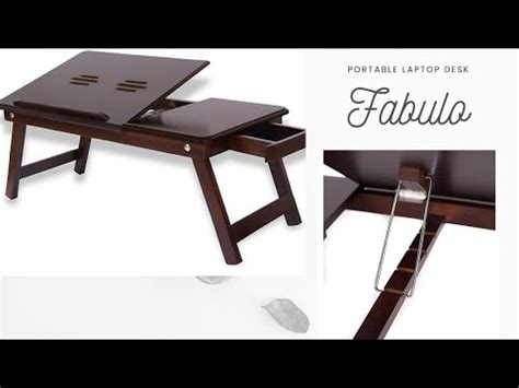 Fabulo Wooden Standard Adjustable Laptop And Study Table Portable Lap