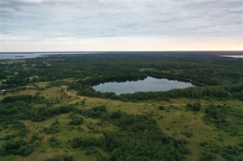 Premium Photo | Natural landscape with a lake