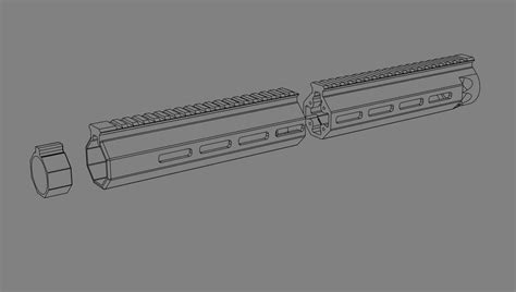 Fichier Stl Garde Main Compatible M16 Aeg M Lok 🔫・modèle à Télécharger