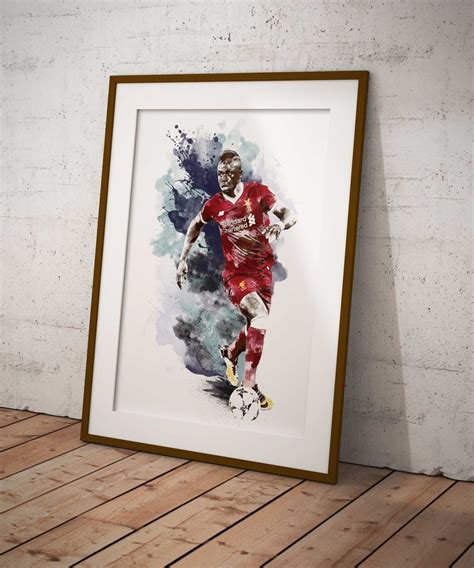 Sadio Mane Art Poster Print Liverpool Football Etsy UK