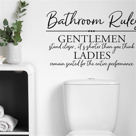 Bathroom Wall Decal Etsy