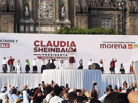 Claudia Sheinbaum Inicia Campaña Presidencial Con 100 Puntos De Su