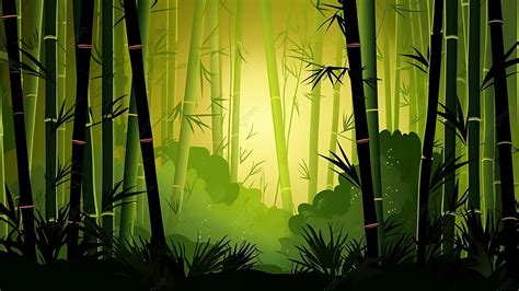 Bamboo Forest Bamboo Illustration Background Bamboo Forest Bamboo Bamboo Leaves Background