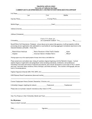 Fillable Online Cvdepit32 Ucsd Application Form UCSD Preventive