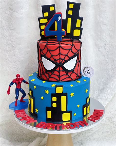 2 Tier Spider Man Cake Sei Pâtisserie