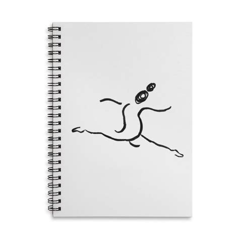 Split Leap Black Print Ruled Paper Notebook Spiral Notebook