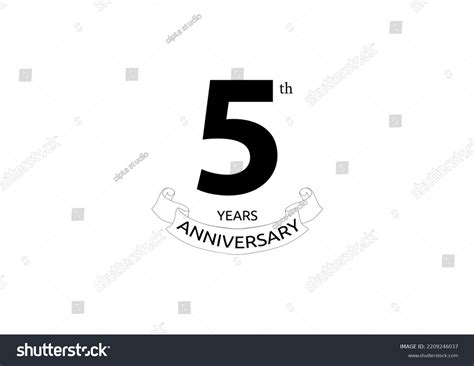 Vector Illustration 5 Years Anniversary Logo Stock Vector (Royalty Free ...