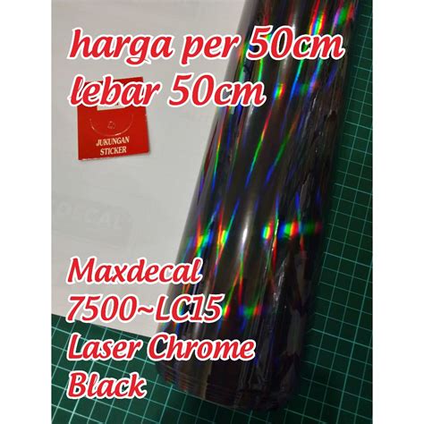 Jual Stiker Max Decal Hologram Hitam Sticker Vinyl Maxdecal Laser