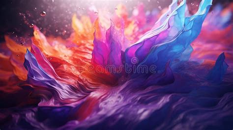 Abstract Illustration Of Multi Colored Paint Photo Stock Illustration