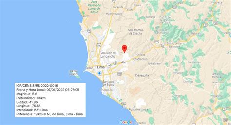 Temblor Hoy En Lima Sismo De 5 6 Sacudió La Capital El Viernes 7 De