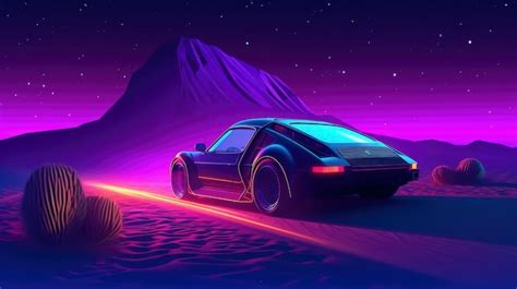 Premium AI Image | A digital illustration of a back to the future car.