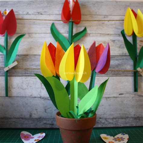 Lavoretto Festa Della Mamma Tulipani Di Carta Per Bambini Corina