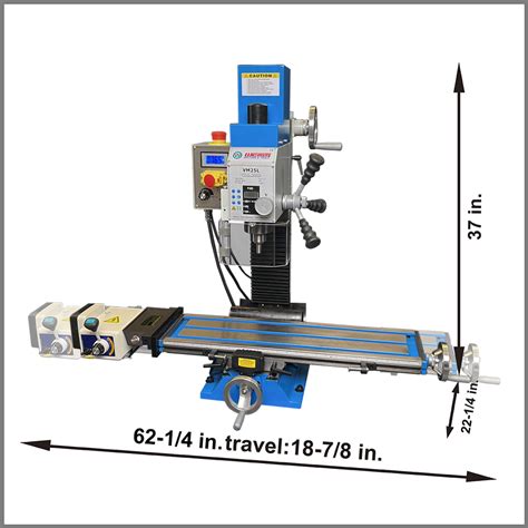 Vm L P X Benchtop Milling Machine Variable Speed Rpm Hp