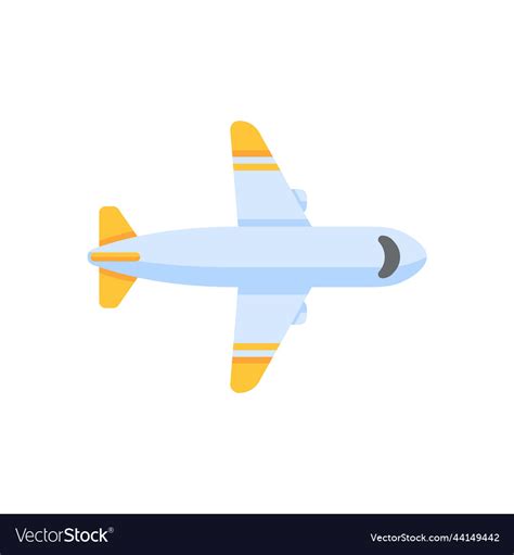 Passenger plane flying in the sky side view Vector Image