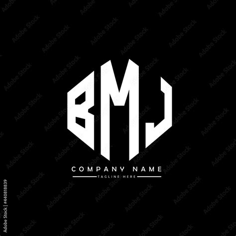 Bmj Letter Logo Design With Polygon Shape Bmj Polygon Logo Monogram