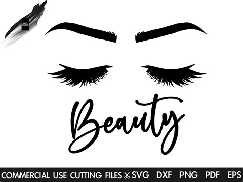 Beauty Svg Cut File Makeup Svg Women Face Svg Eyebrows Etsy