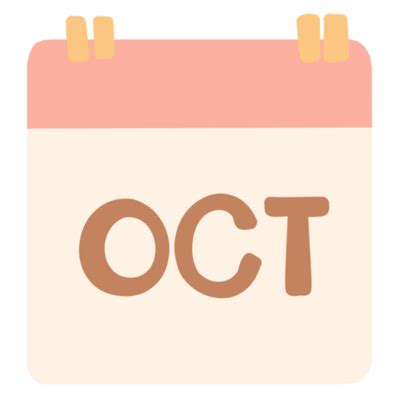 October Calendar PNGs for Free Download