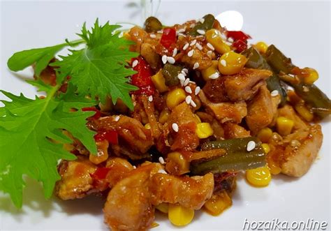 Свинина терияки с овощами