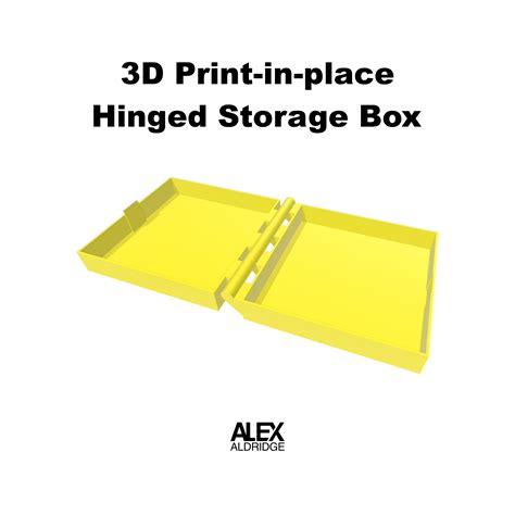 STL File 3D Print In Place Hinged Storage Box Container3D Printable