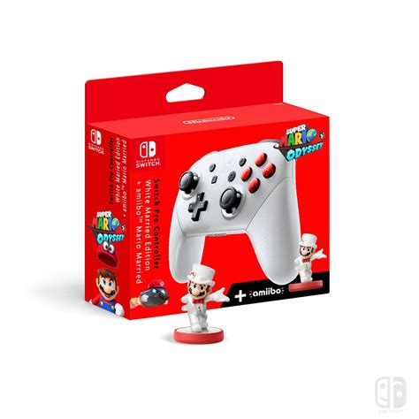 Nintendo Switch Wired Controller Super Mario Odyssey Cappy Edition White Gn