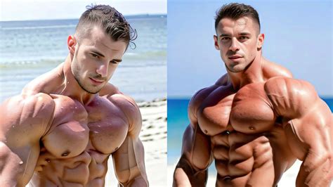 Ai Muscle Art Huge Bodybuilder On The Beach Beautiful Art Youtube