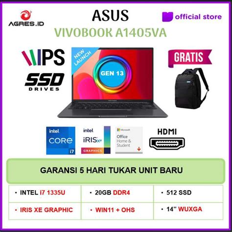 Jual Asus Vivobook A Va Vips Vips I U Gb Ssd